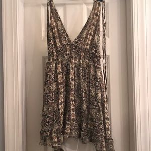 Halter Self Tie Flowy Dress